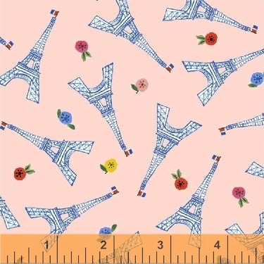 1yd 10&quot; Eiffel Towers on Pink l Windham