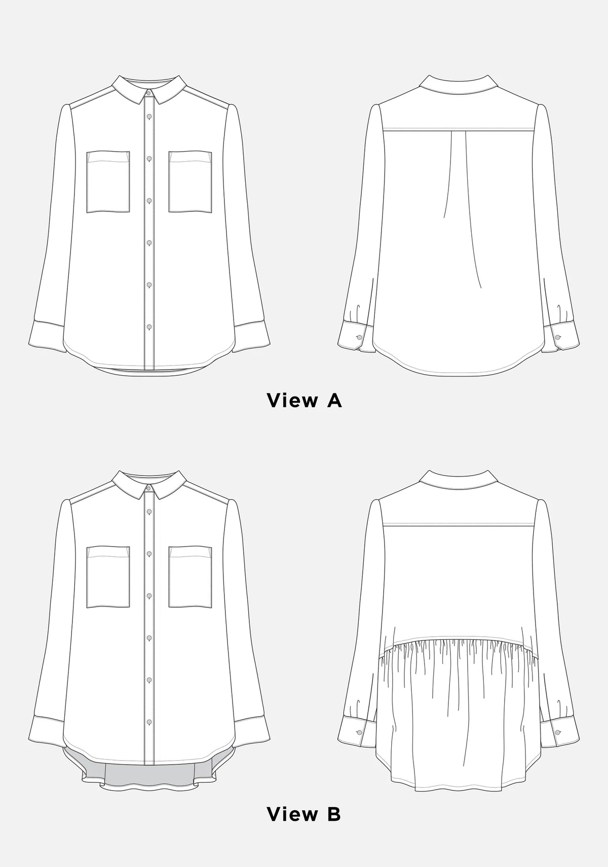 Archer Button Up Shirt - Size 0-18 - Pattern